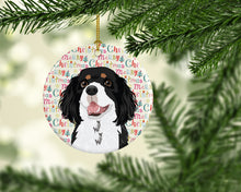 Load image into Gallery viewer, Cavalier King Charles Spaniel Tricolor #2 Christmas Ceramic Ornament
