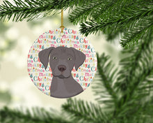 Load image into Gallery viewer, Labrador Retriever Gray Puppy Christmas Ceramic Ornament