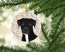 Load image into Gallery viewer, Pit Bull Black #1 Christmas Ceramic Ornament