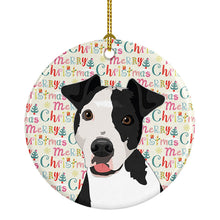 Load image into Gallery viewer, Pit Bull Black #2 Christmas Ceramic Ornament