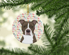 Load image into Gallery viewer, Pit Bull Blue #6 Christmas Ceramic Ornament