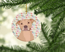 Load image into Gallery viewer, Pit Bull Fawn #1 Christmas Ceramic Ornament
