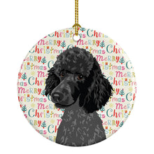 Load image into Gallery viewer, Poodle Standard Black Christmas Ceramic Ornament