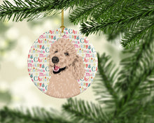 Load image into Gallery viewer, Poodle Standard Cafe Au Lait Christmas Ceramic Ornament