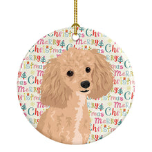 Load image into Gallery viewer, Poodle Toy Apricot #1 Christmas Ceramic Ornament
