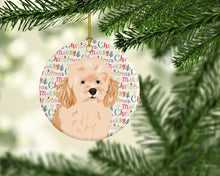 Load image into Gallery viewer, Poodle Toy Apricot #2 Christmas Ceramic Ornament