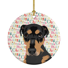 Load image into Gallery viewer, Rottweiler Black and Tan #2 Christmas Ceramic Ornament