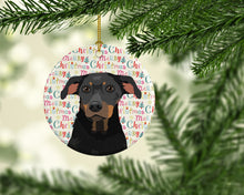 Load image into Gallery viewer, Rottweiler Black and Tan #5 Christmas Ceramic Ornament