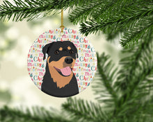 Load image into Gallery viewer, Rottweiler Black and Tan #7 Christmas Ceramic Ornament