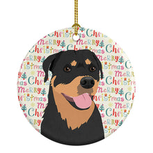 Load image into Gallery viewer, Rottweiler Black and Tan #7 Christmas Ceramic Ornament