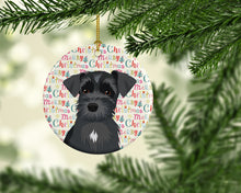 Load image into Gallery viewer, Schnauzer Black #1 Christmas Ceramic Ornament