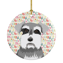 Load image into Gallery viewer, Schnauzer Salt and Pepper #1 Christmas Ceramic Ornament
