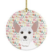 Load image into Gallery viewer, Schnauzer White #2 Christmas Ceramic Ornament