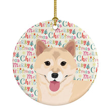 Load image into Gallery viewer, Shiba Inu Cream #1 Christmas Ceramic Ornament