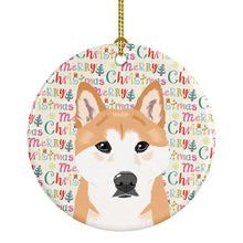 Load image into Gallery viewer, Shiba Inu Red #1 Christmas Ceramic Ornament