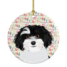 Load image into Gallery viewer, Shih-Tzu Black and White #1 Christmas Ceramic Ornament