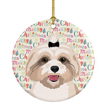 Load image into Gallery viewer, Shih-Tzu Gold #2 Christmas Ceramic Ornament