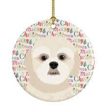 Load image into Gallery viewer, Shih-Tzu Gold #3 Christmas Ceramic Ornament
