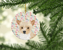 Load image into Gallery viewer, Yorkie Parti Christmas Ceramic Ornament