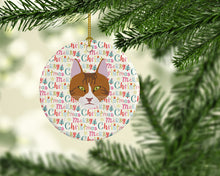 Load image into Gallery viewer, Aegean Cat Christmas Ceramic Ornament