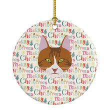 Load image into Gallery viewer, Aegean Cat Christmas Ceramic Ornament