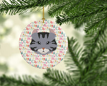 Load image into Gallery viewer, American Curl Cat Christmas Ceramic Ornament