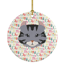 Load image into Gallery viewer, American Curl Cat Christmas Ceramic Ornament