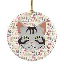 Load image into Gallery viewer, American Shorthair Cat Christmas Ceramic Ornament