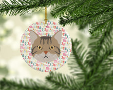 Load image into Gallery viewer, American Wirehair Cat Christmas Ceramic Ornament