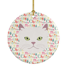 Load image into Gallery viewer, Asian Semi Longhaired Cat Christmas Ceramic Ornament