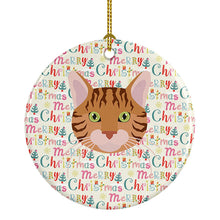 Load image into Gallery viewer, Bengal Cat Christmas Ceramic Ornament