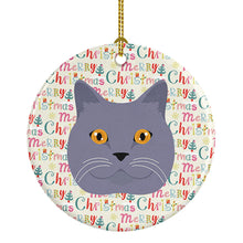 Load image into Gallery viewer, British Shorthair Cat Christmas Ceramic Ornament
