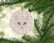 Load image into Gallery viewer, Burmilla Cat Christmas Ceramic Ornament