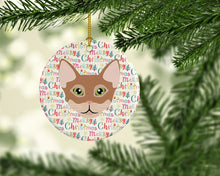 Load image into Gallery viewer, Chausie Cat Christmas Ceramic Ornament