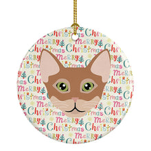 Load image into Gallery viewer, Chausie Cat Christmas Ceramic Ornament