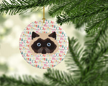 Load image into Gallery viewer, Colorpoint Persian Hymalayan Cat Christmas Ceramic Ornament
