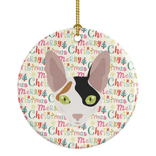 Load image into Gallery viewer, Cornish Rex Cat Christmas Ceramic Ornament