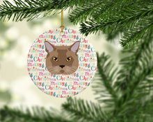 Load image into Gallery viewer, European Burmese Cat Christmas Ceramic Ornament
