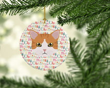 Load image into Gallery viewer, European Shorthair Cat Christmas Ceramic Ornament