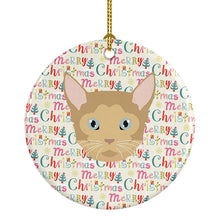 Load image into Gallery viewer, German Rex Cat Christmas Ceramic Ornament