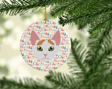 Load image into Gallery viewer, Japanese Bobtail Cat Christmas Ceramic Ornament
