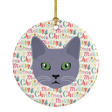 Load image into Gallery viewer, Korat Cat Christmas Ceramic Ornament