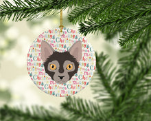 Load image into Gallery viewer, Lykoi Cat Christmas Ceramic Ornament