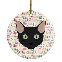 Load image into Gallery viewer, Mandalay Cat Christmas Ceramic Ornament