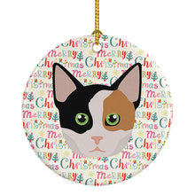 Load image into Gallery viewer, Munchkin Cat Christmas Ceramic Ornament