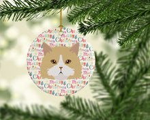 Load image into Gallery viewer, Oregon Rex Cat Christmas Ceramic Ornament