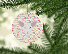 Load image into Gallery viewer, Oriental Longhair Cat Christmas Ceramic Ornament