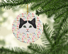 Load image into Gallery viewer, Ragamuffin Cat Christmas Ceramic Ornament