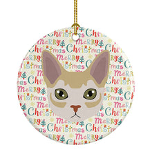 Load image into Gallery viewer, Singapura Cat Christmas Ceramic Ornament