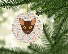 Load image into Gallery viewer, Suphalak Cat Christmas Ceramic Ornament